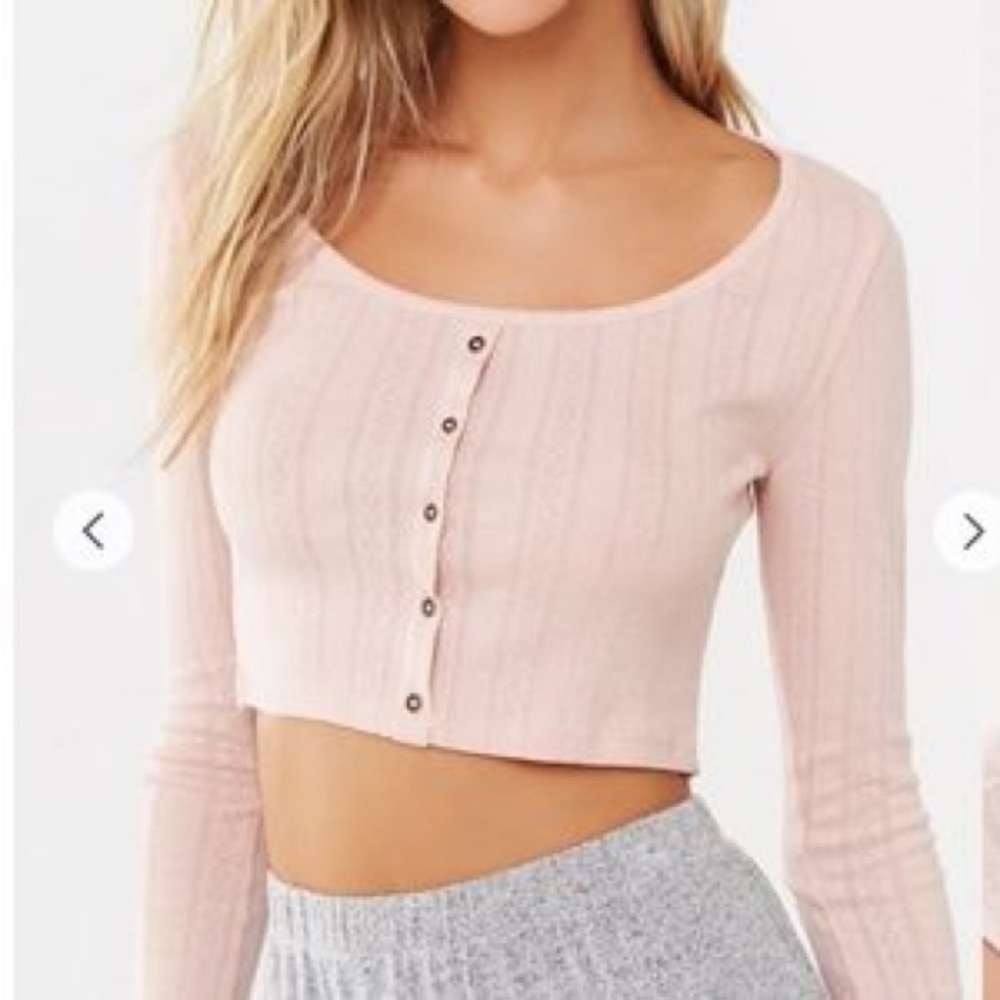 💕 Forever 21 Pointelle Lounge Top 💕